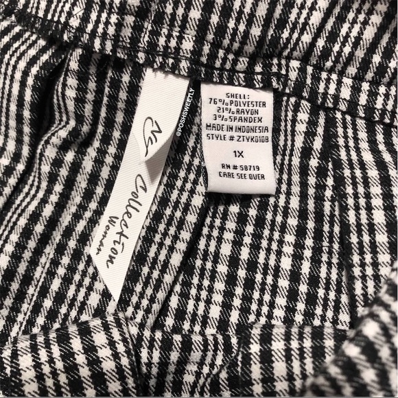 NY Collection Pleated Check Skirt - Picture 7 of 9